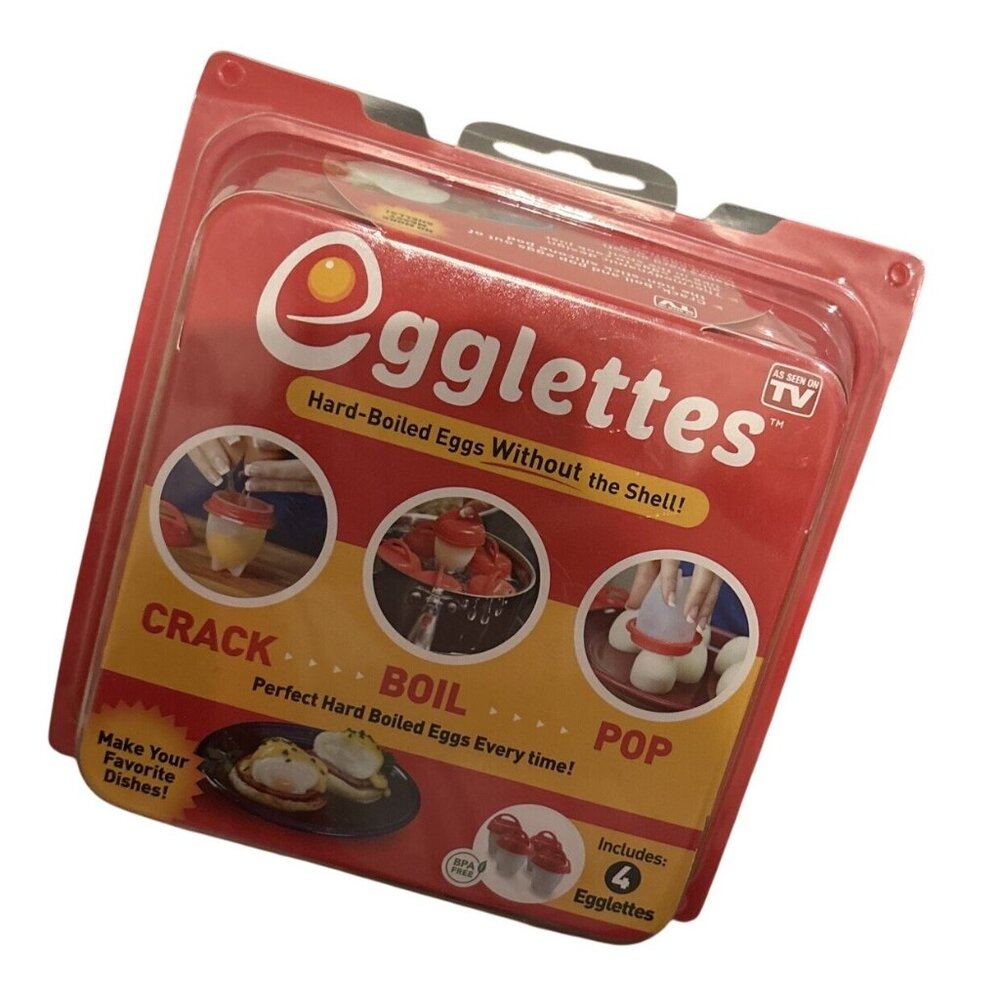 4 PACK- Egglettes Egg Cooker- Make Hard Boiled Without The Shell- NEW UNOPENED
